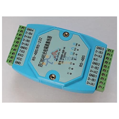 Full Optical Isolation RS232 RS485 to 4 Port RS485 HUB Splitter Repeater Level 2 Lightning Protection