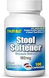 HealthA2Z Stool Softener, Docusate Sodium 100mg, Compare to Colace® Active Ingredient, 100 Capsules