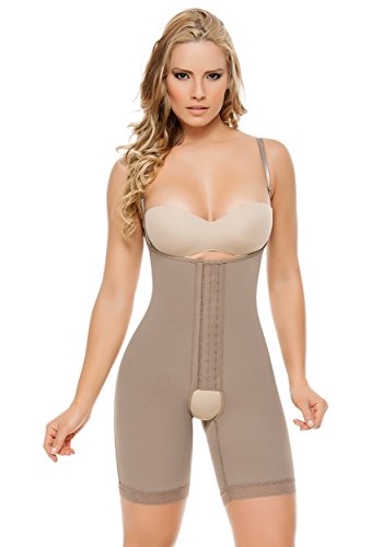 Just Us Store Post Surgery Postpartum Tummy Tuck 3 Adjustable Row Hooks Shaper (Small, Carmel) Camel