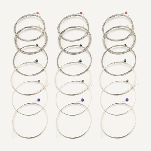 GZYUJIEMEDIA (3 SetS) 6 Pieces Electric Guitar Strings Set, (String Gauge 08-38), Nickel Plated Steel Strings, For 6 String Guitars, Ideal for Beginners and Performers