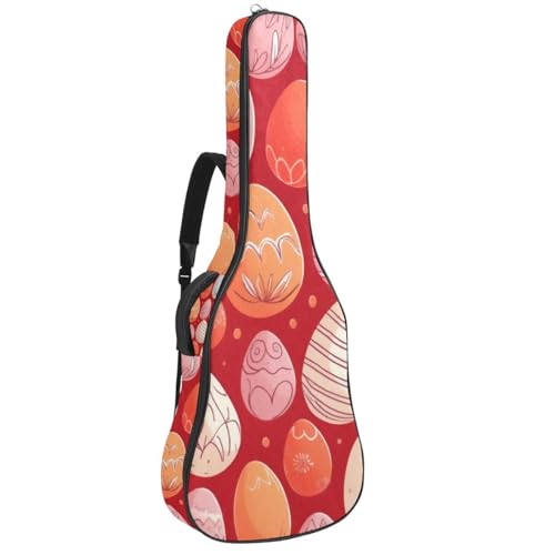 Sac pour guitare acoustique universel anti-choc étui imperméable à poches motif rose
