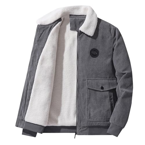 Veste chaude pour homme idéale pour les balades d'hiver en velours côtelé