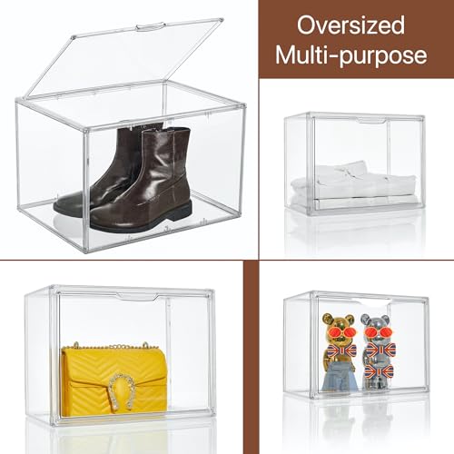 Attelite Clear Acrylic Display Case,Display Storage Box Countertop with Magnetic Door,Stackable Dustproof Protection Showcase for Action Figures,Collectibles by Attelite - Image 5