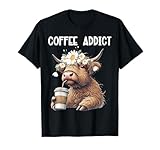 coffee highland park dallas Divertida vaca de las tierras altas con una corona de margaritas y bebiendo una taza de café con el adicto al café de moda. El atuendo o accesorio perfecto para mujeres, niñas, hombres y niños que aman los diseños de café y novilla