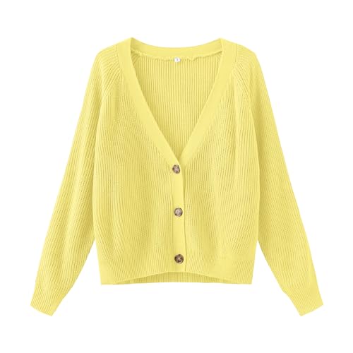 Image of TASAMO Womens Cardigan Sweaters 2026 Fall Cropped Lightweight Sweater