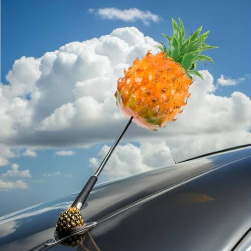 Accesorio exterior para antena de coche, decoración de plástico artificial para techo, 2 piezas 5