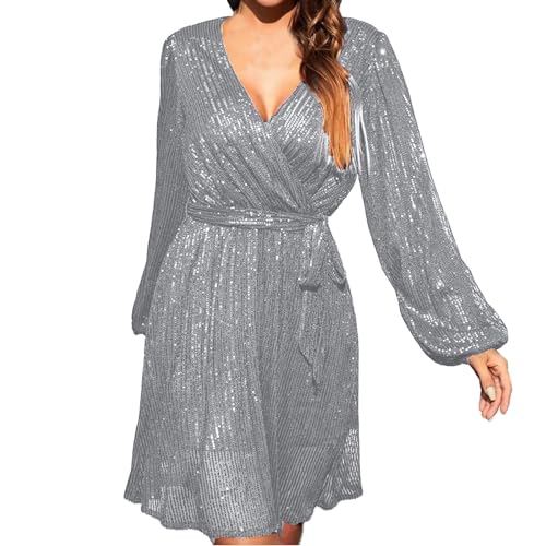 Robe pailletée femme sequins écailles longue et ajustée