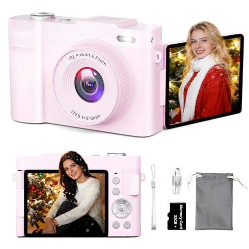Appareil photo numérique 4K autofocus appareil photo compact vlogging 50 MP zoom 16x