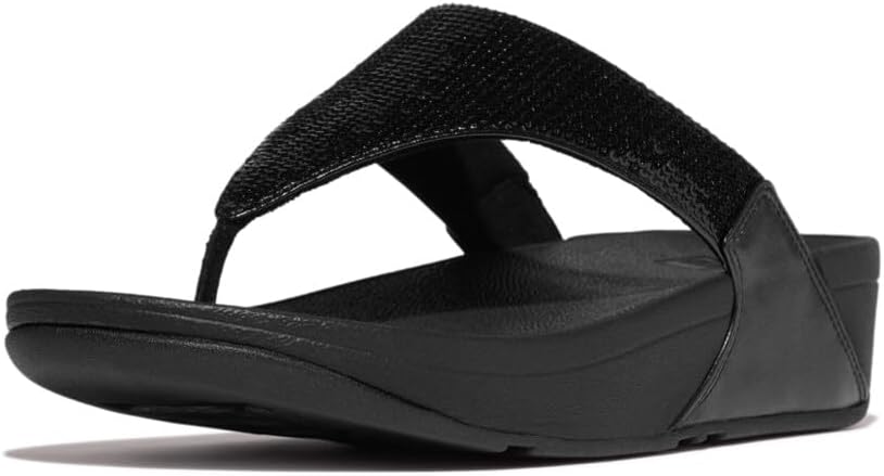 FitFlop womens Lulu Sequin Toe-post Sandals