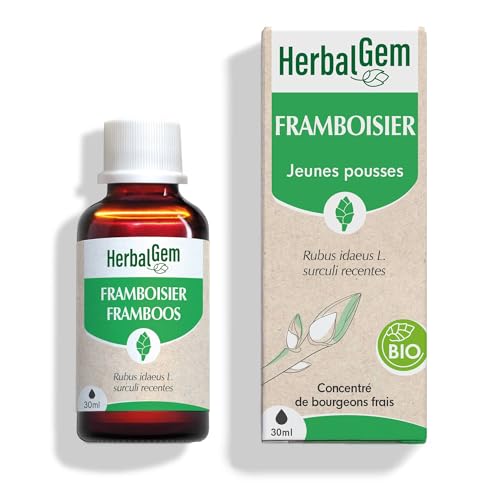 HERBALGEM - Macérât-Mère - Framboisier Bio - Complément Alimentaire Gemmothérapie Concentrée - Extrait De Bourgeon Frais - Pour Santé Féminine - 30 ml