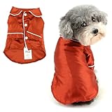 Ranphy Pyjama pour animaux de compagnie en soie synthétique souple avec revers à deux pattes pour chiens de taille XS, S, M, chiots, Yorkie, Chihuahua, Bulldog, printemps et été, vêtements pour