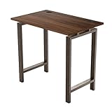 UPLIFT Desk - Walnut GREENGUARD Laminate Desktop, Fixed Standing Height 4-Leg Side Table (Industrial...