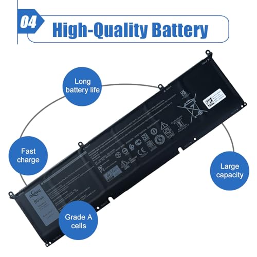 Image of 86Wh 69KF2 Laptop Battery Replacement for Dell XPS 15 9500 9510 9520