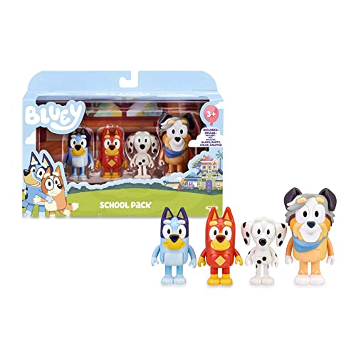 Bluey School Pack Blister Composta, Rusty , Chloe , Calypso