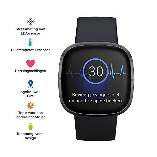Fitbit Sense - Geavanceerde smartwatch functies voor een gezond hart, stressbeheersing, huidtemperatuur en meer. - Image 3