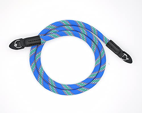 wieehtes Kameragurt aus Seil:105cm Nylon Kletterseil Kamera Hals Schultergurt für Spiegellose/Kleine Kameras(Blau) – Bild 3