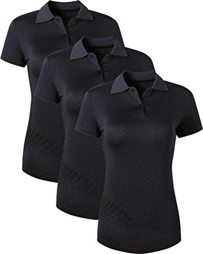 jeansian Women's 3 Packs Outdoor Sport Dry Fit Polo Tee Poloshirt Tshirt Golf TennisT-Shirt SWT251