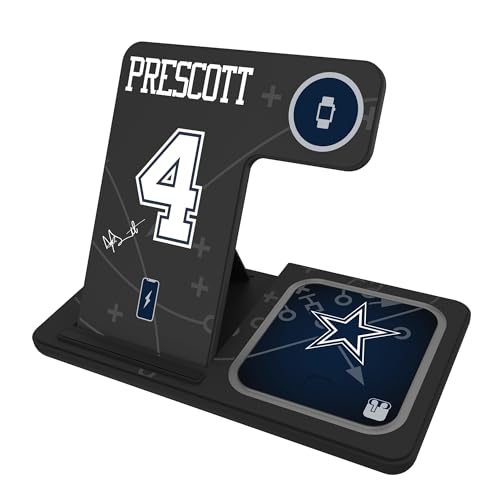 Keyscaper Dak Prescott Dallas Cowboys Ready 3-in-1 Charging Station