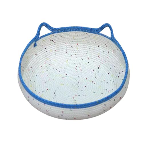 JISADER Cesto in Corda di Cotone Intrecciata, Nido per Animali Domestici, Protezione per mobili, Cuccia per Gatti, tiragraffi per Gatti, per Gatti Interni, XL