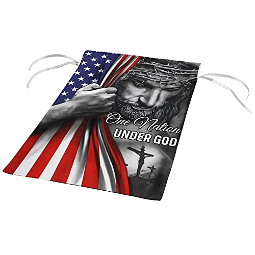12x18 Inch Garden Flag/ One Nation Under God Jesus House Flags/ Double Sided Print Home Flags/ American Flag Outdoor Banners For Farmhouse Yard Lawn - Thumbnail 3