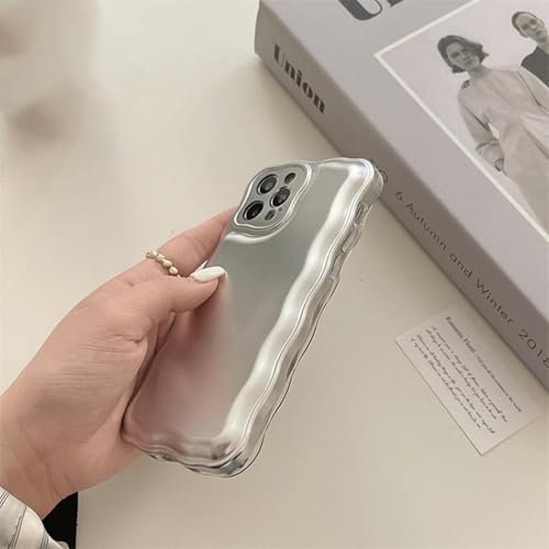 Coque silicone iPhone 13 argent givré anti-choc et anti-traces