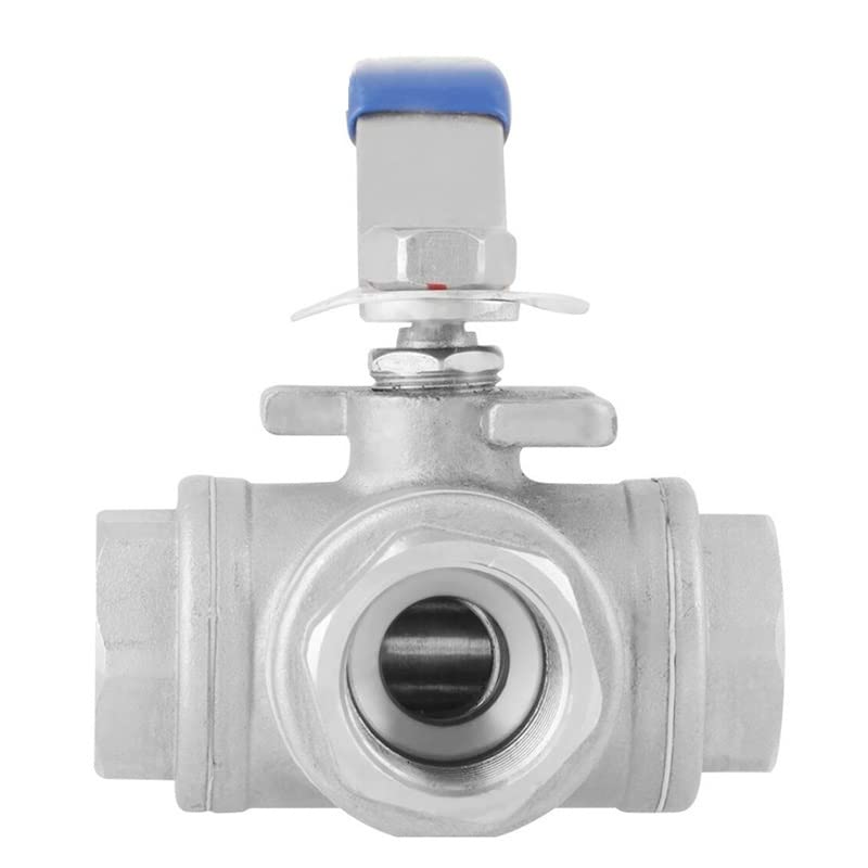 Trójdrożny zawór kulowy ze stali nierdzewnej 304 do ogrodu przydomowego - Złącza wodne z gwintem żeńskim 1/4 '' do 1'' BSP(Dn15 L type)