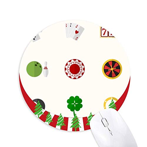 Preisvergleich Produktbild Casino Kleine Elemente Illustration Rund Gummi Maus Pad Weihnachtsdekoration
