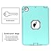 MAKEIT CASE iPad mini Case iPad mini 2 3 Case 3in1 Hybrid Shockproof Case for iPad mini 1 2 3 (Mint Green/Gray)