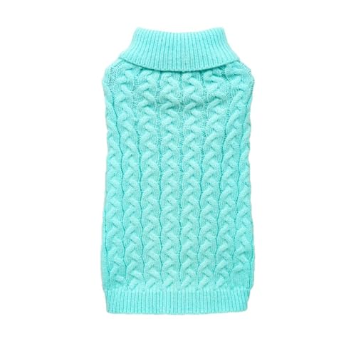 FANSU Hundepullover Kleine Hunde, Hunde Pullover Waschbar Hundepulli, Weich Einfarbig Strickpullover Hunde Shirt Elastisch Warmer Hunde Pullis, Strickpullover mit Beinen (S,Blau)