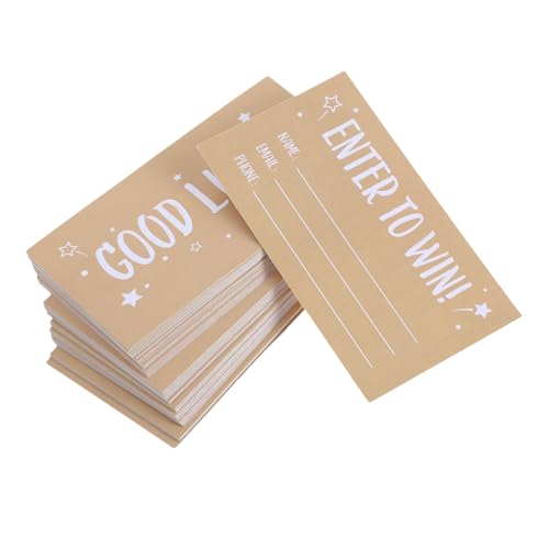 ELAYARD 200 Piezas Boletos De Rifa Con Campos Para Nombre y Correo Electrónico Tarjetas De Premios De Rifa Para Concursos Urnas Caja De Boletos