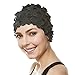BEEMO Floral Petal Ladies Bathing Swim Cap - Black