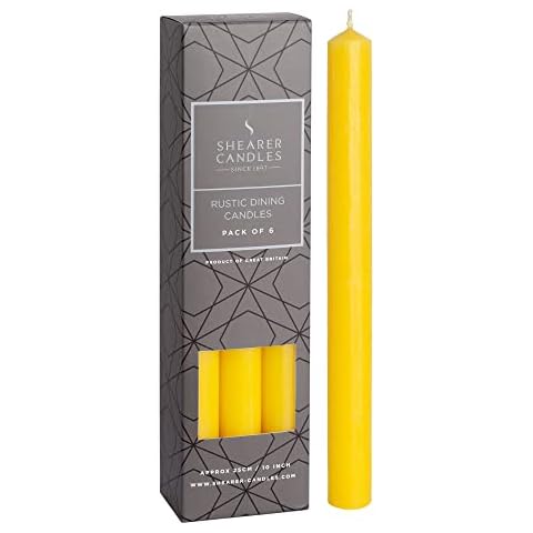 Shearer Candles Yellow Unscented Dinner Candles Cover