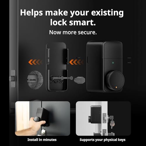 SwitchBot Smart Lock Pro, Keyless Entry Door Lock, Smart Door Lock Front Door, Electronic Smart Deadbolt, Fits Your Existing Deadbolt in Minutes, Add SwitchBot Hub2 to Support Matter, Alexa (Silver) thumbnail 4