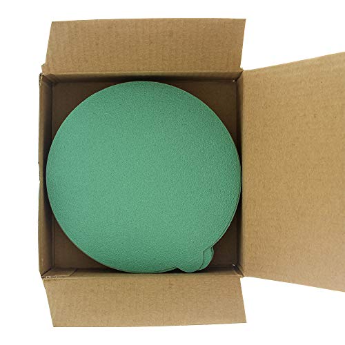 Dura-Gold Premium 5" Green Film Psa Sanding Discs - 100 Grit (Box Of 50) - Film Back Self Adhesive Stickyback Sandpaper Discs For Da Sanders, Fast Cut Abrasive - Sand Automotive Paint Woodworking Wood #TOP2