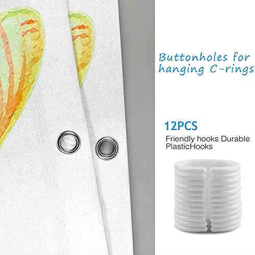 Rideau de douche libellules 165x200 cm KnSam polyester multicolore