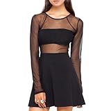 Cheapcotton Women's Long Sleeve Mesh Top