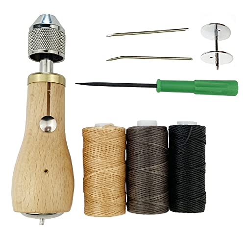 Becho Professional Stitcher Sewing Awl Leather Craft Making,Stitcher Repair Accessory Tool Kit For Leather Sail,Heavy Canvas And More #TOP25