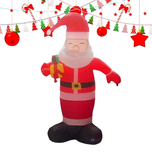 Père Noël gonflable étanche 1,5m gonflage rapide et LED intégrées pour intérieur extérieur - 2