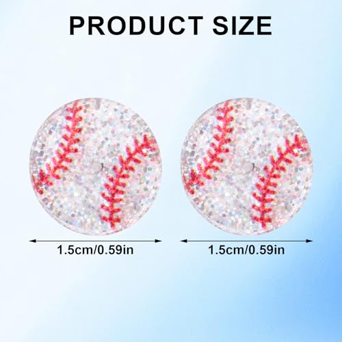 Acrylic Baseball Earrings, Sports Stud Earrings Fashion Stylish Baseball Jewelry Accessories for Women Fans Softball & Players