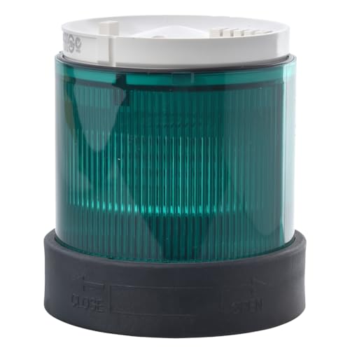 Schneider Electric Harmony XVB LED Super Bright LED Beacon Light Unit with Bulb, Steady On, 24V AC/DC | Tower Lights & Industrial Warning & Signal Light System, Green, 70mm