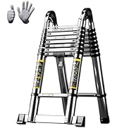 ジ419/ 伸縮はしご 約4.8m  アルミニウム製折りたたみ式伸縮はしご 多機能 Amazon.co.jp: 伸縮はしご はしご 4.1m+4.1m最長8.2m 耐荷重150kg 伸縮