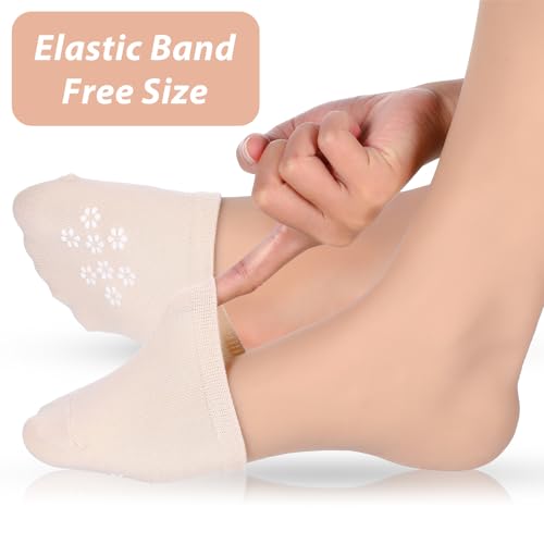 6 Pairs Toe Socks Womens for Mules Half Socks Toe Topper Covers Seamless Grip Non Slip Hidden ToeCovers for Clogs Footies3