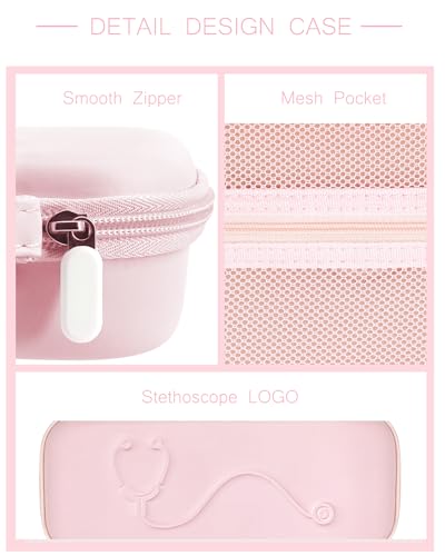 Image of Stethoscope Case for 3M Littmann Classic III & Lightweight II S.E, Pink