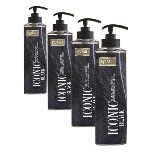 Sabun, Iconic Black Peeling Etkili Premium Sıvı, 450 ml (4 paketi)
