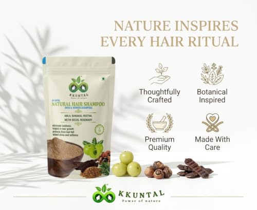 Image of Natural Hair Wash Powder - Value Duo (Pack of 2, 400 g) | Amla, Reetha, Shikakai, Methi & Rosemary | Helps Reduce Hair Fall & Dandruff | Sulphate-Free Cleanser for Stronger, Healthier Looking Hair