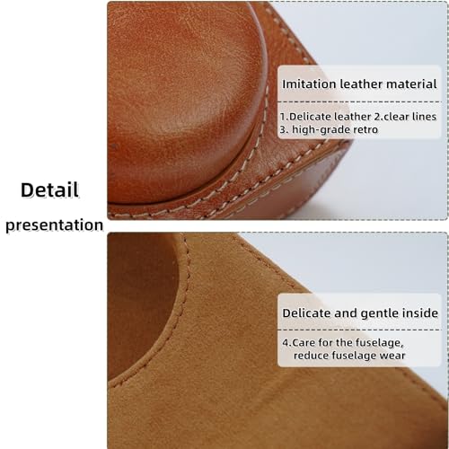 Funda para cámara Sony ZV-1F en cuero PU marrón miniatura 5