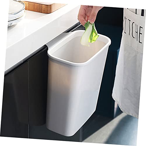 Bote de basura colgante para cocina blanco plástico práctico miniatura 3