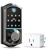 7-in-1 Smart Access: Unlock via fingerprint (Swedish FPC tech), App, authorized access, RFID card, code, code sharing, or mechanical key for versatile use; Includes 5 locking methods: Auto lock+ Fingerprint + Any Key + App + Mechanical Key Smart User...