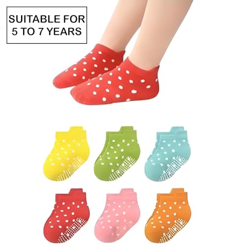 Image of MOMISY Baby Girl Boys children Non Slip Socks Toddlers Infant Warm Cotton Stretch Anti skid Socks-6 Pairs