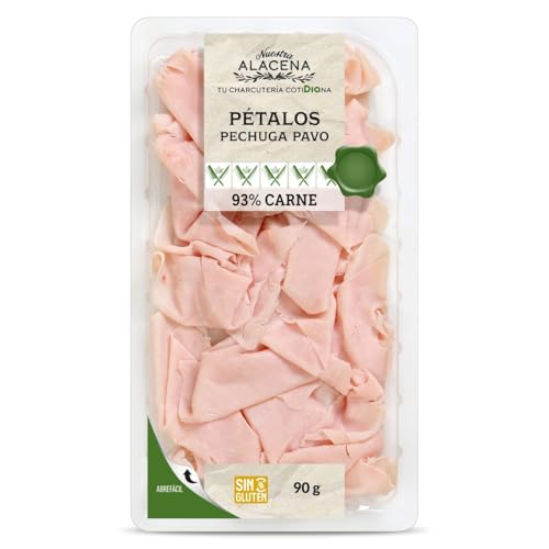 Nuestra Alacena de Dia Pétalos Pechuga de Pavo 93% Carne, Sobre 90g